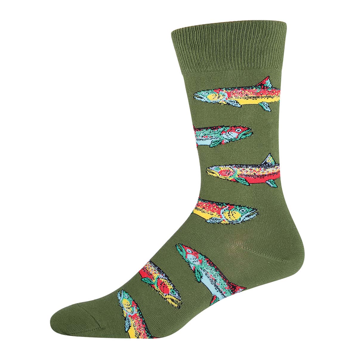 Socksmith Men's Trout Parrot Green Socks