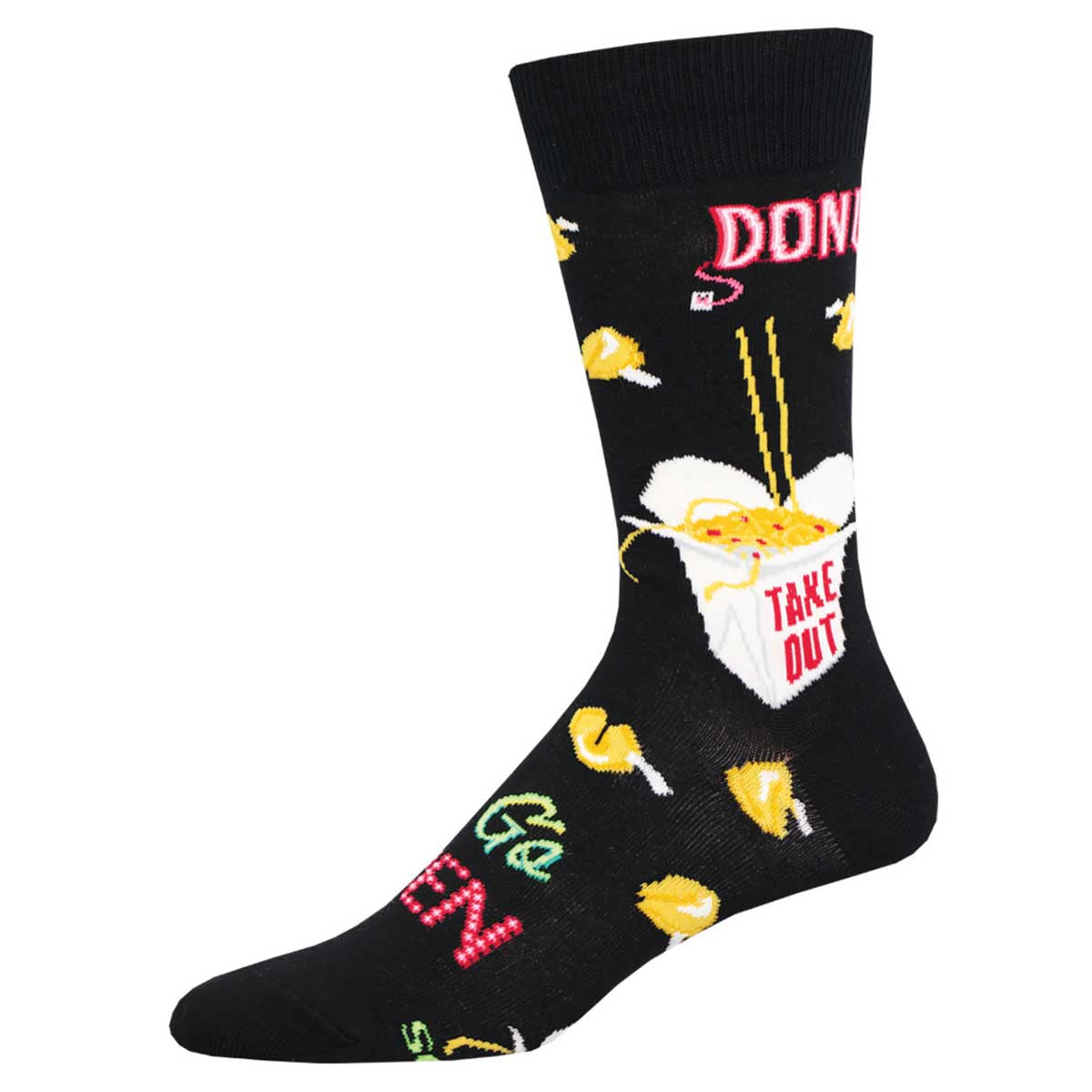 24 Hour Diner Men's Crew Socks Black