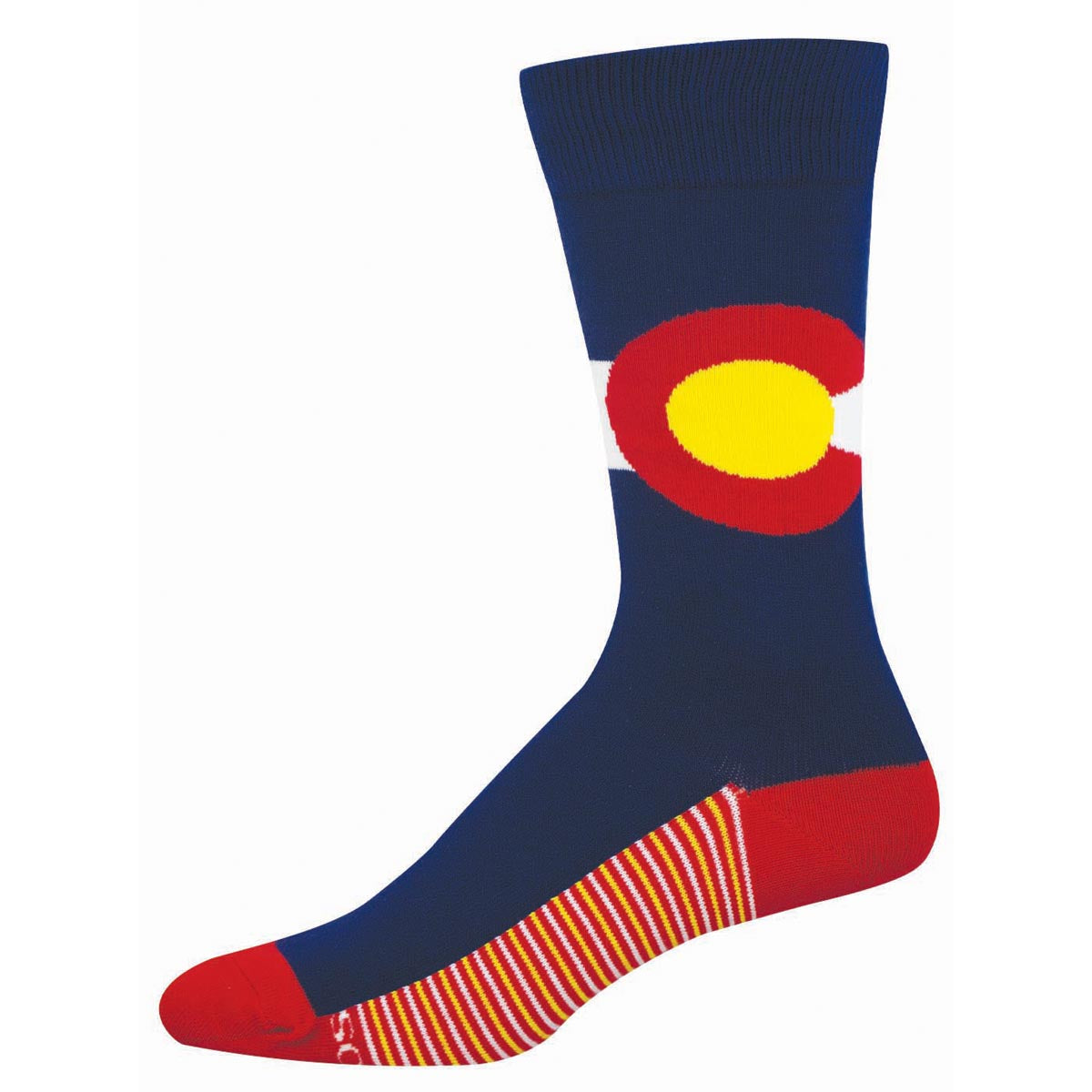 Sock with Colorado flag design