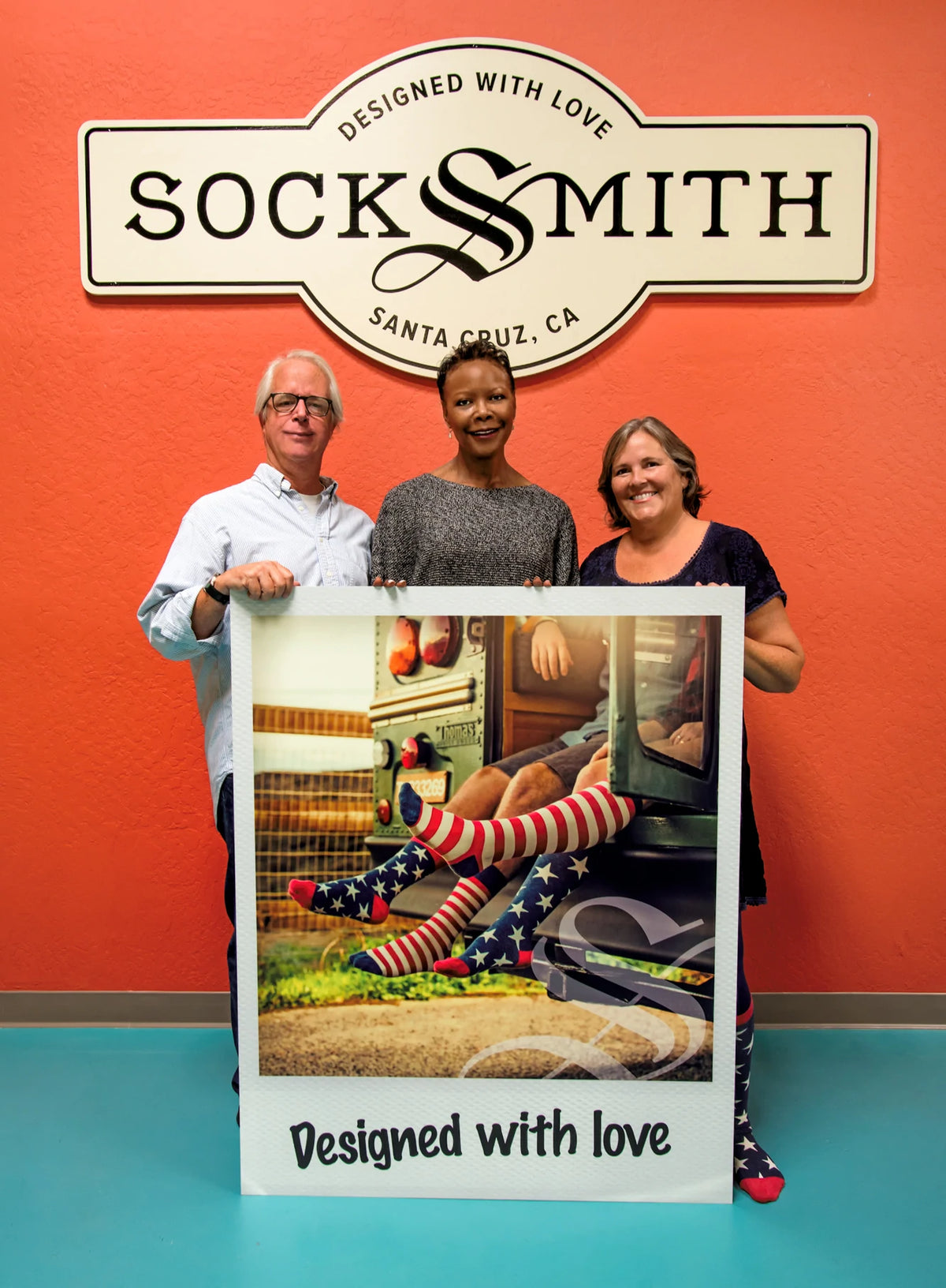 Socksmith owners; Eric, Cassandra, and Ellen