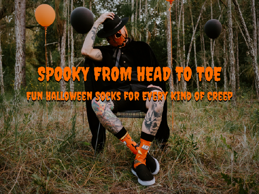 Halloween socks featuring spooky seasonal designs for women and men
