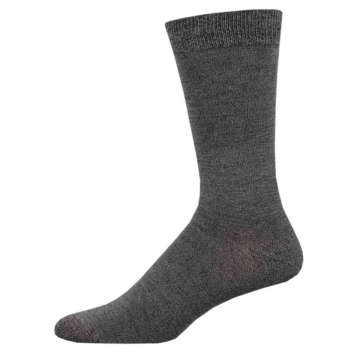 A pair of elegant charcoal gray bamboo socks against a white background.