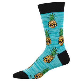 Blue Pineapple Crew Sock