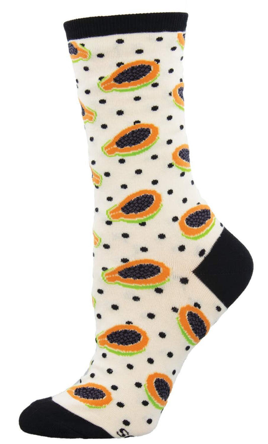 Papaya Pin Dot - Cotton Crew