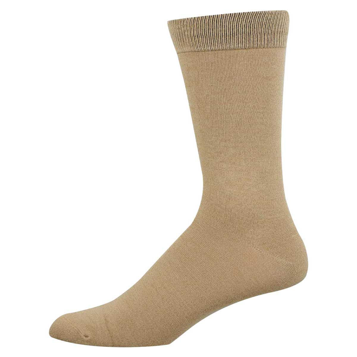 Men's Bamboo Crew Socks - Solid Color - Hemp Heather - Socksmith
