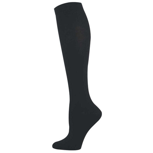 Women's Knee High Bamboo Socks - Solid Color - Black - Socksmith