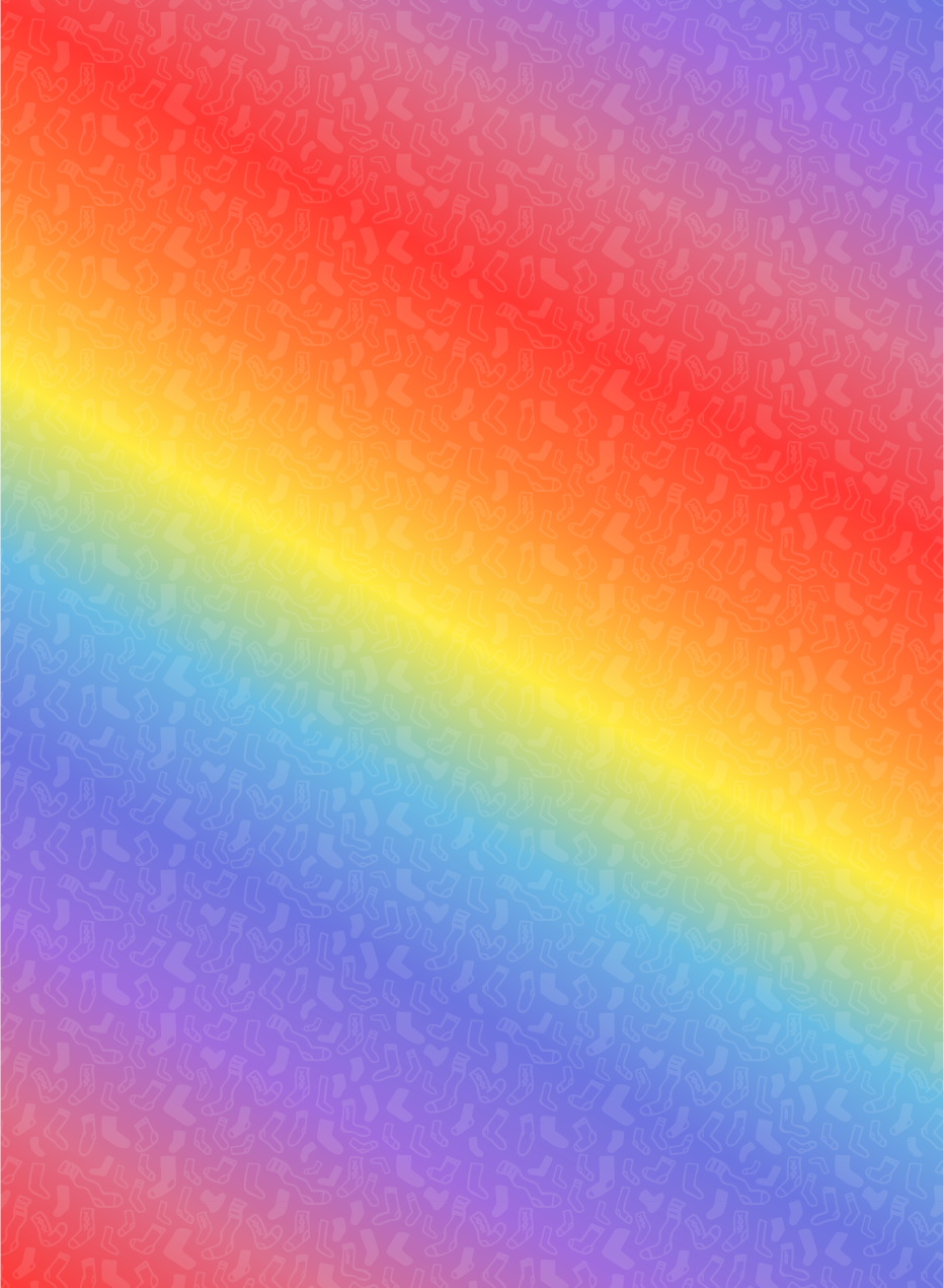 bright rainbow gradient with a subtle sock pattern