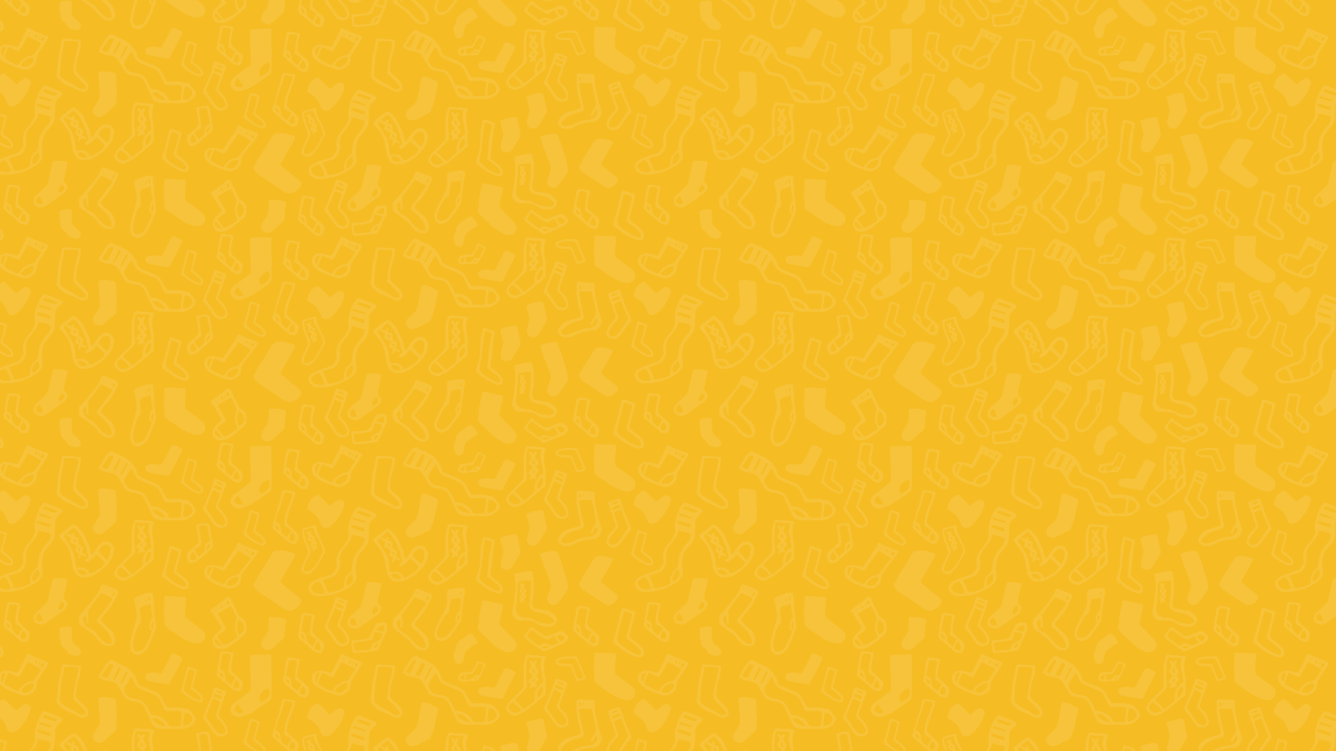 Decorative yellow background pattern of sock sketches