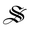 A black stylized monogram letter S from the Socksmith Logo